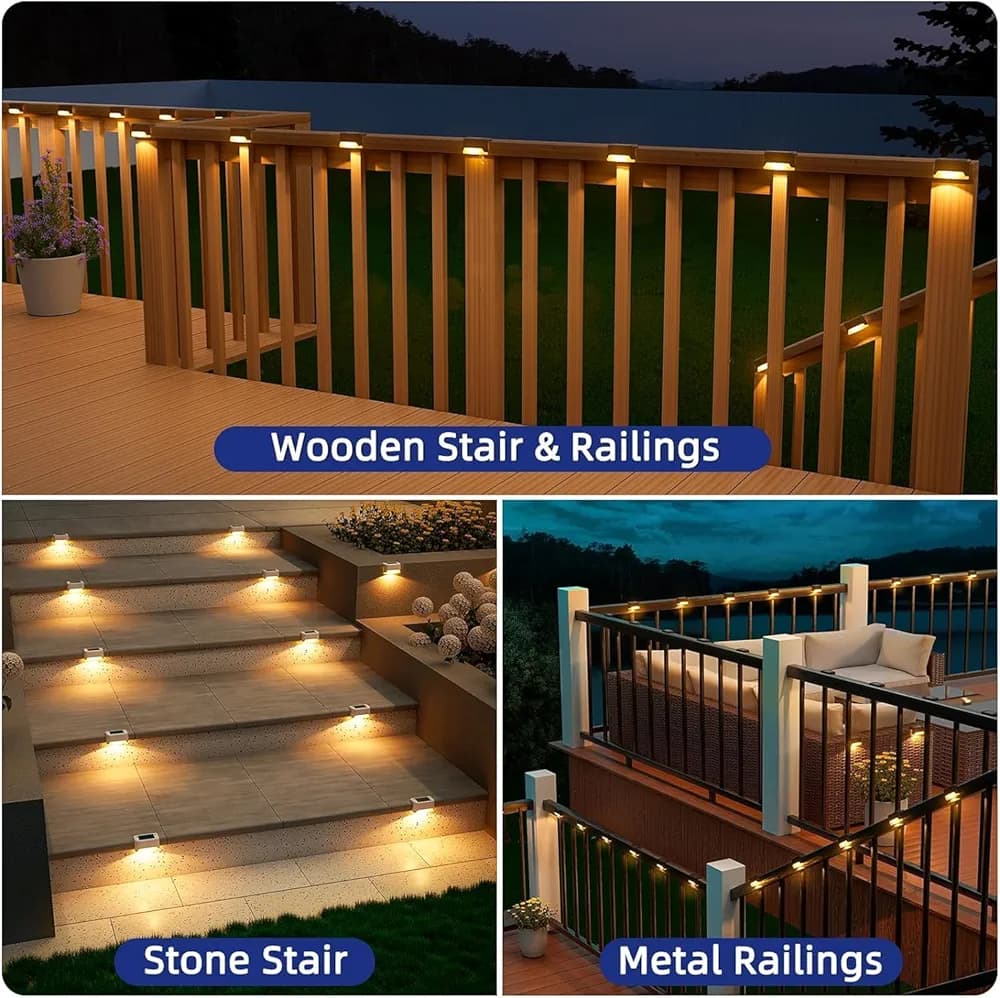 Waterproof Solar Deck fence Lights - (Pack of 2)