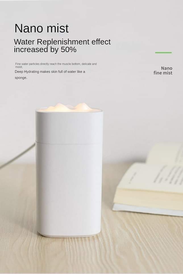 Snow Mountain Shape Night Light Usb Humidifier