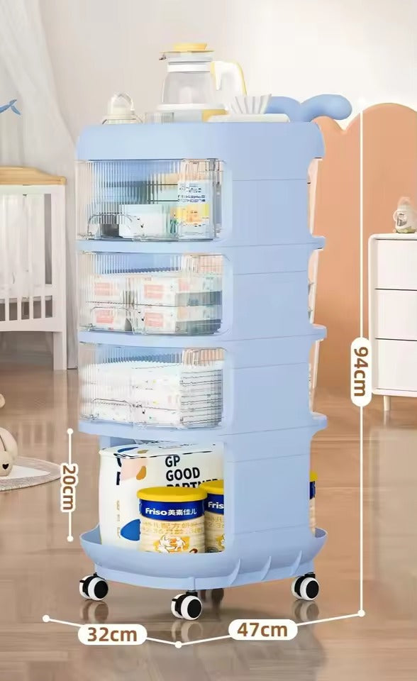 Multi Tier Rolling Storage Rack