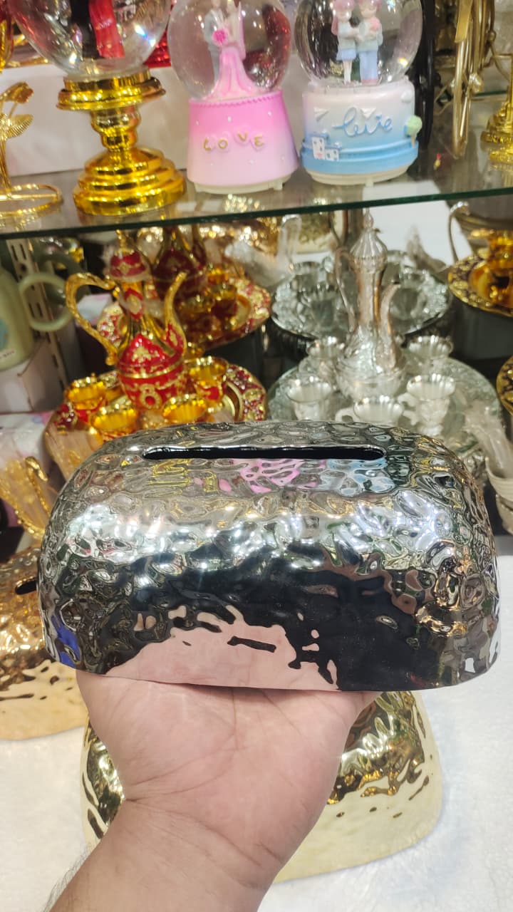 Metallic Textured Tissue Box