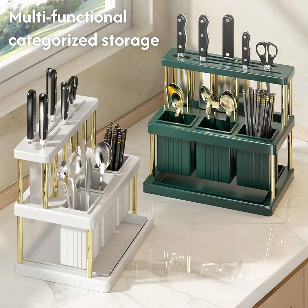 Knife Holder and Utensil Holder Drain Rack