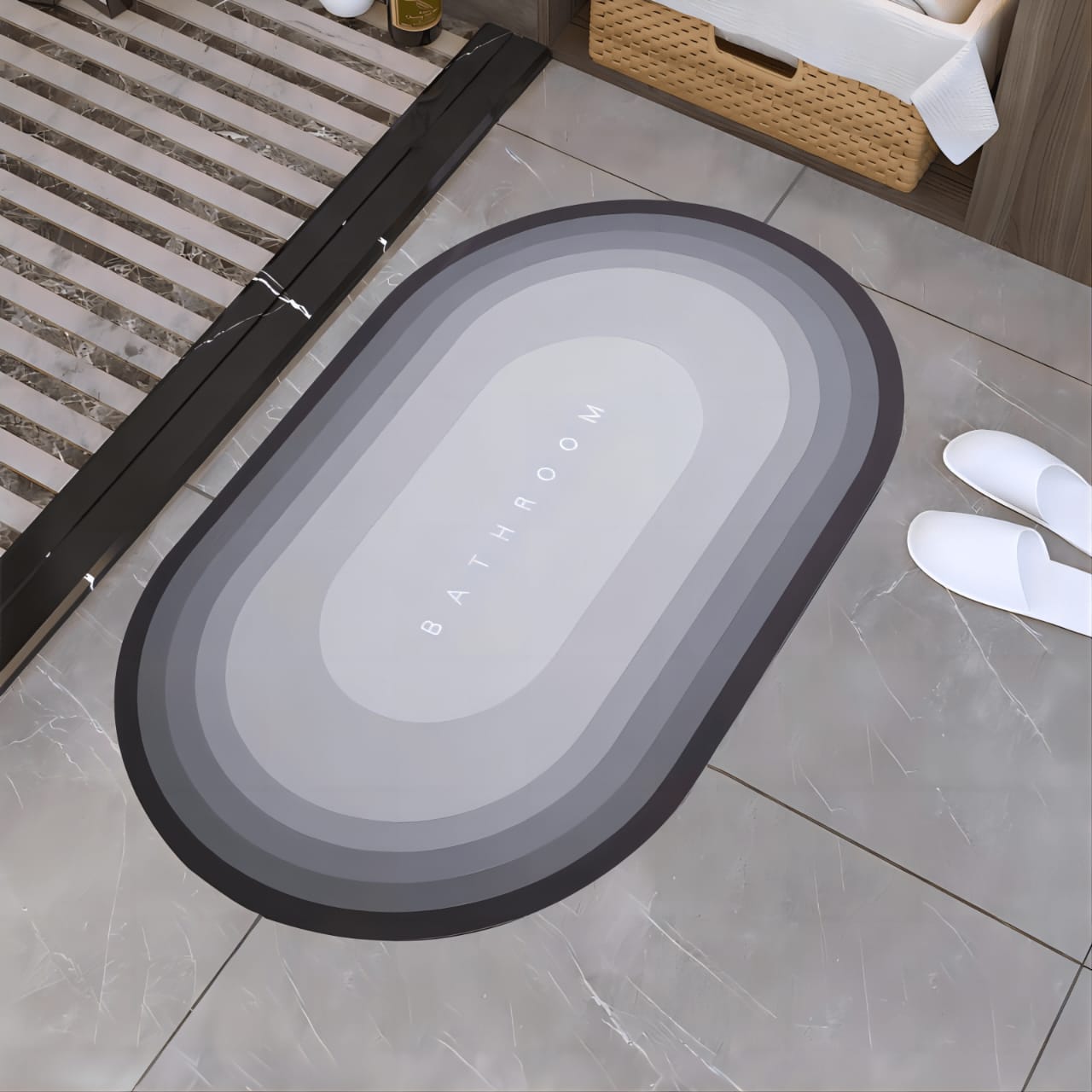 Water Absorbent & Anti Slip Bathroom Mat - High Quality