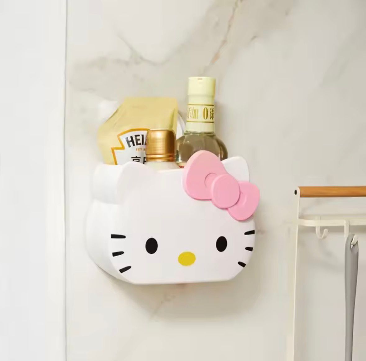 Hello Kitty Bathroom Punch-Free Toothbrush Wall Hanging Storage Box