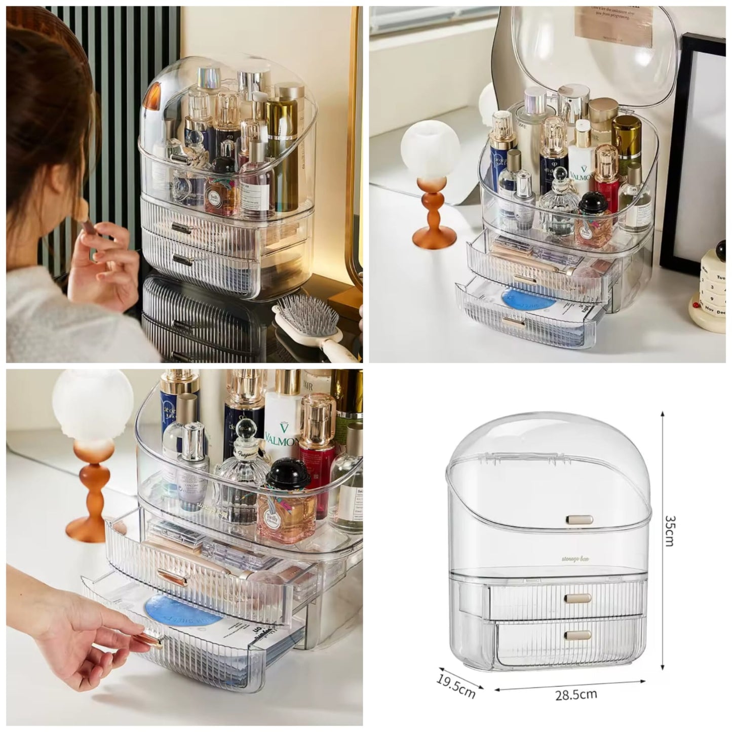 Transparent Luxury Cosmetic Organizer - Premium Quality