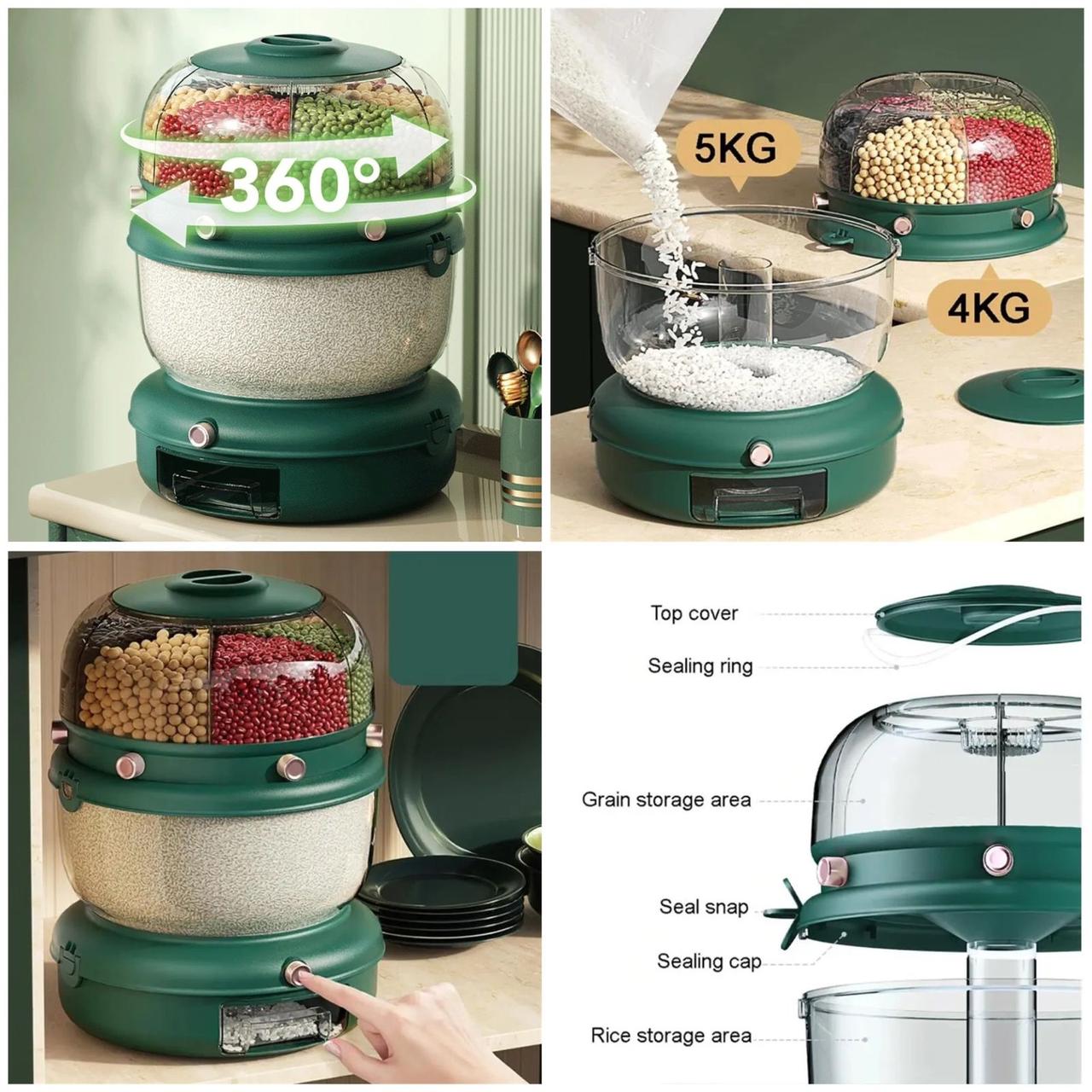 Luxury Rotating Cereal Dispenser - 9Kg