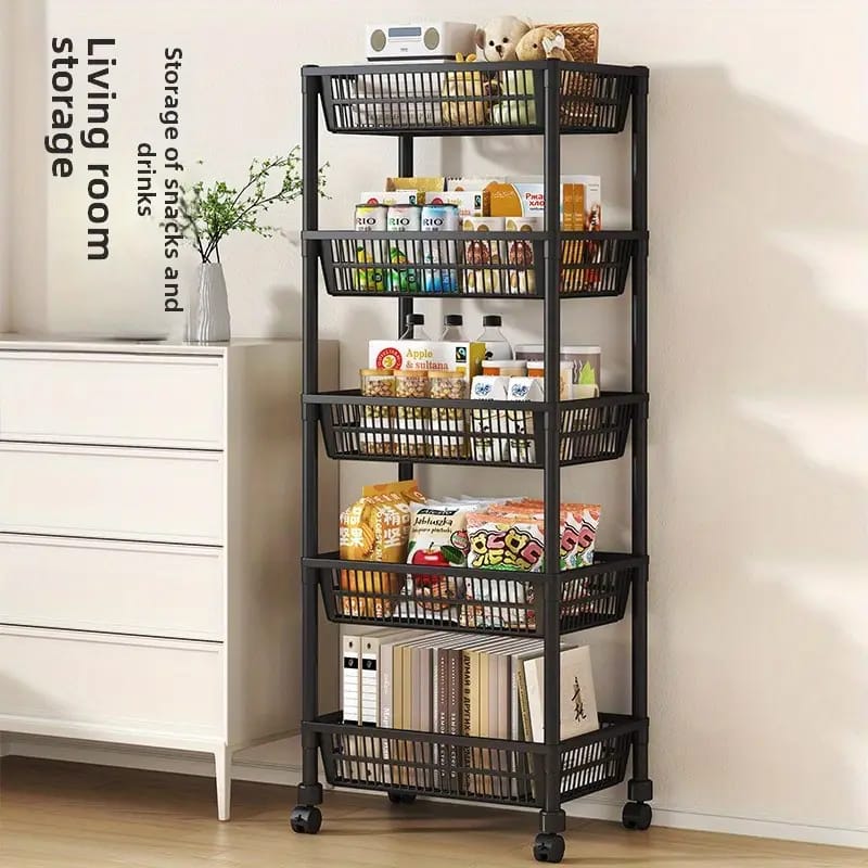 Portable Multi Layer Kitchen shelf Trolley