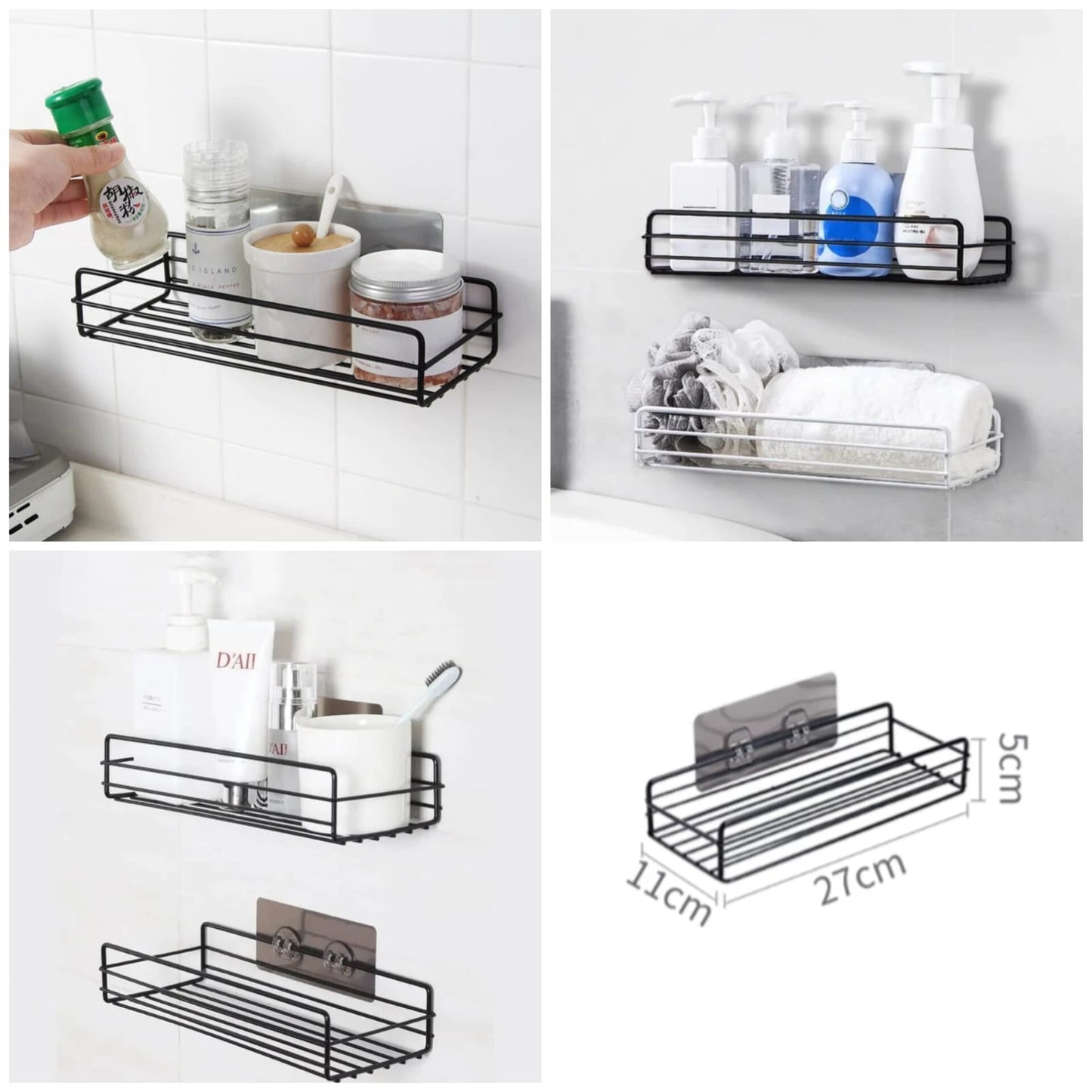 Self-adhesive Wall-Mounted Iron Shelf (Each)