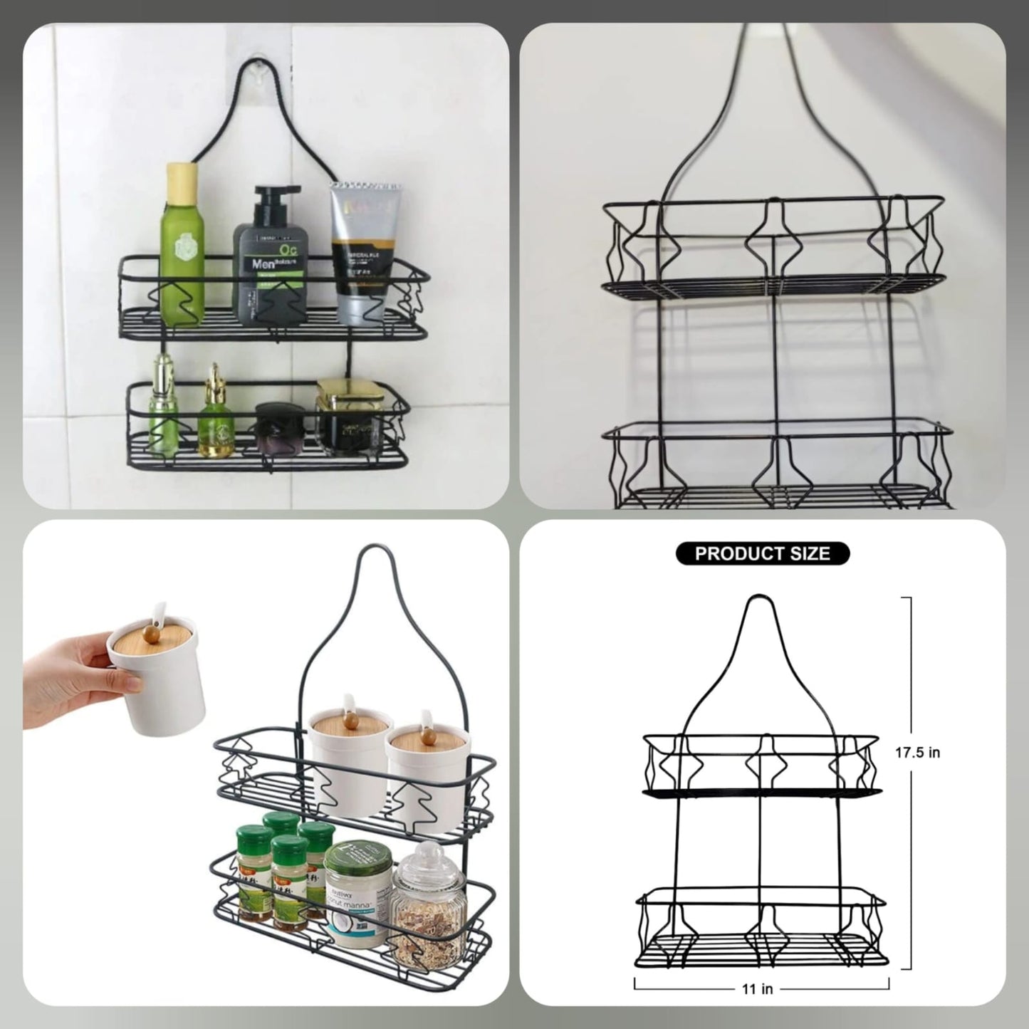 Double Layer Durable Bathroom Rack