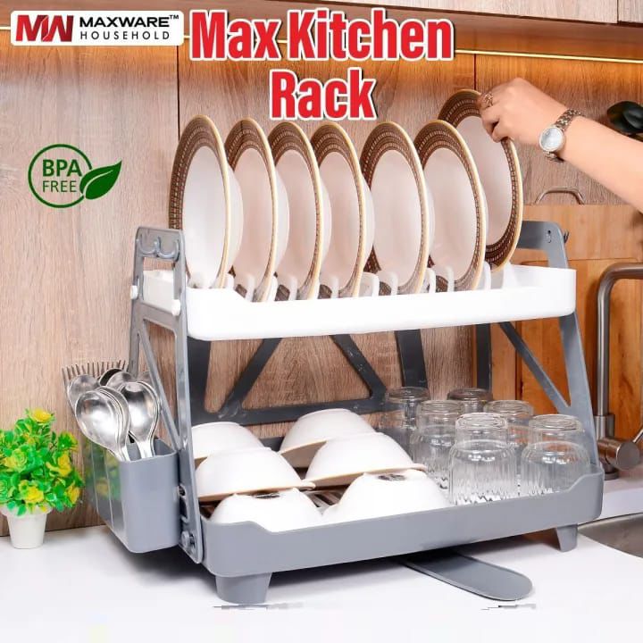 Max 2 Steps Kitchen Rack (With Water Drainer)
