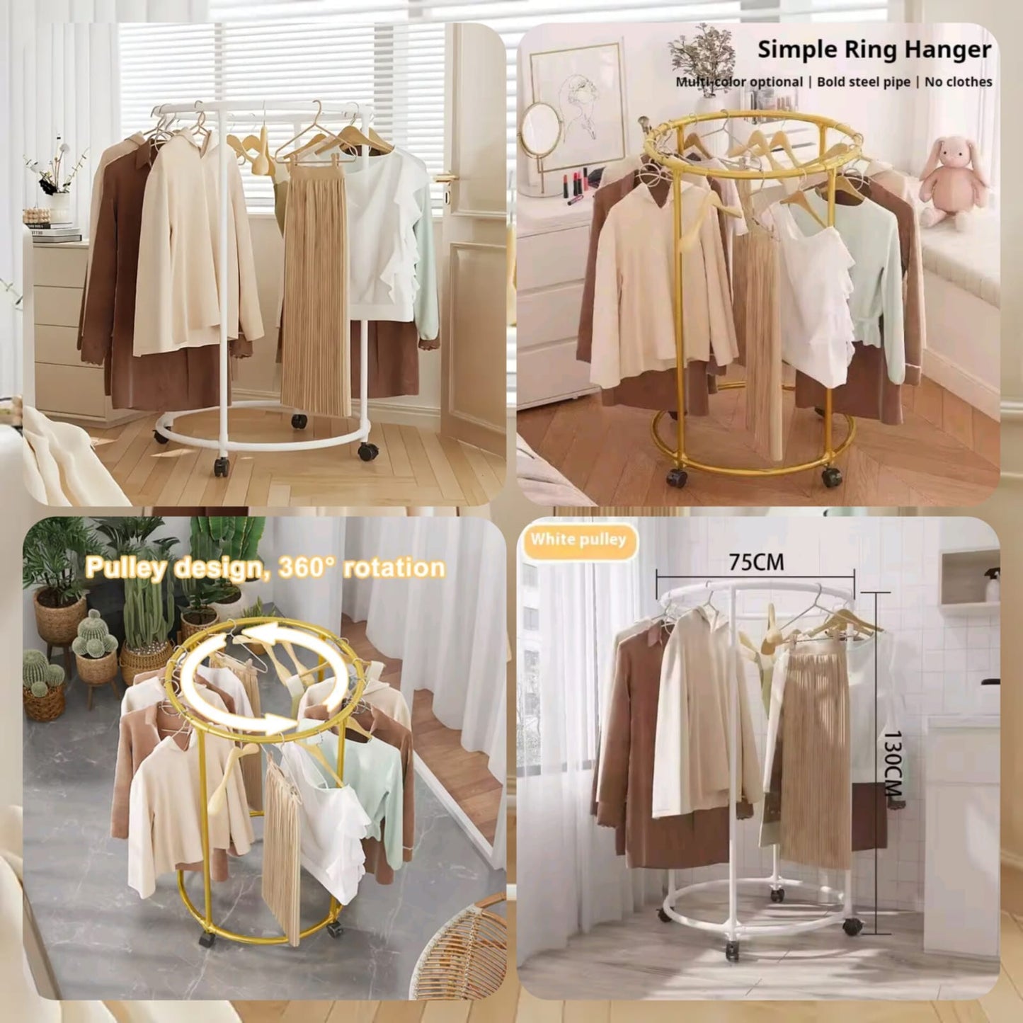 Round Rotatable Coat Hanger