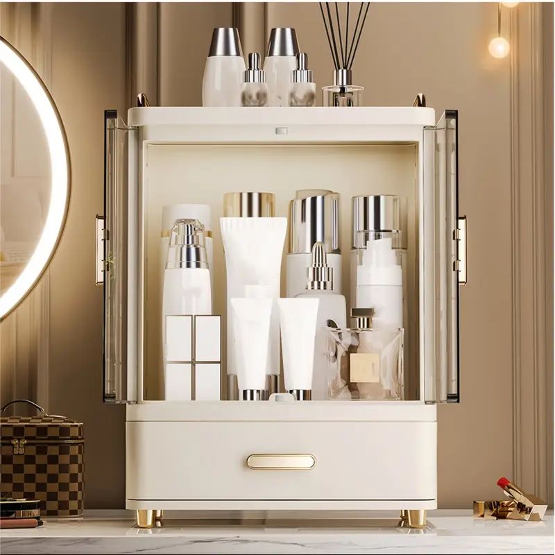 Large Capacity Cosmetic Organizer with Drawers - Foldable