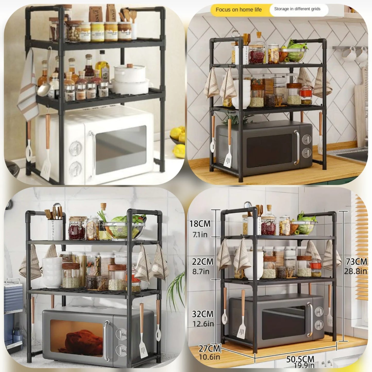 2L Microwave Oven Storage Rack - Premium Quality