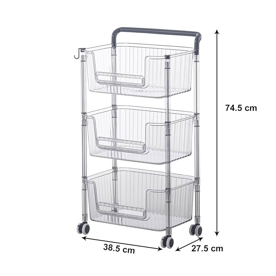 3 Layer Shelf Multipurpose Trolley Storage Organizer