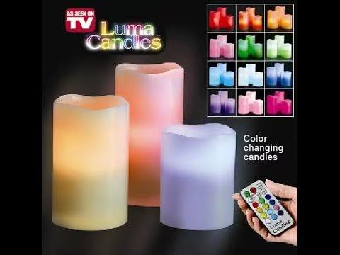 Set Of 3 - Luma Candles - Multicolour
