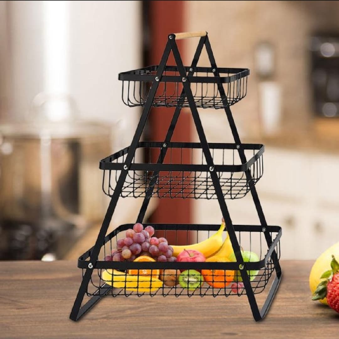 Metal 3 Layer Fruit Basket High Quality