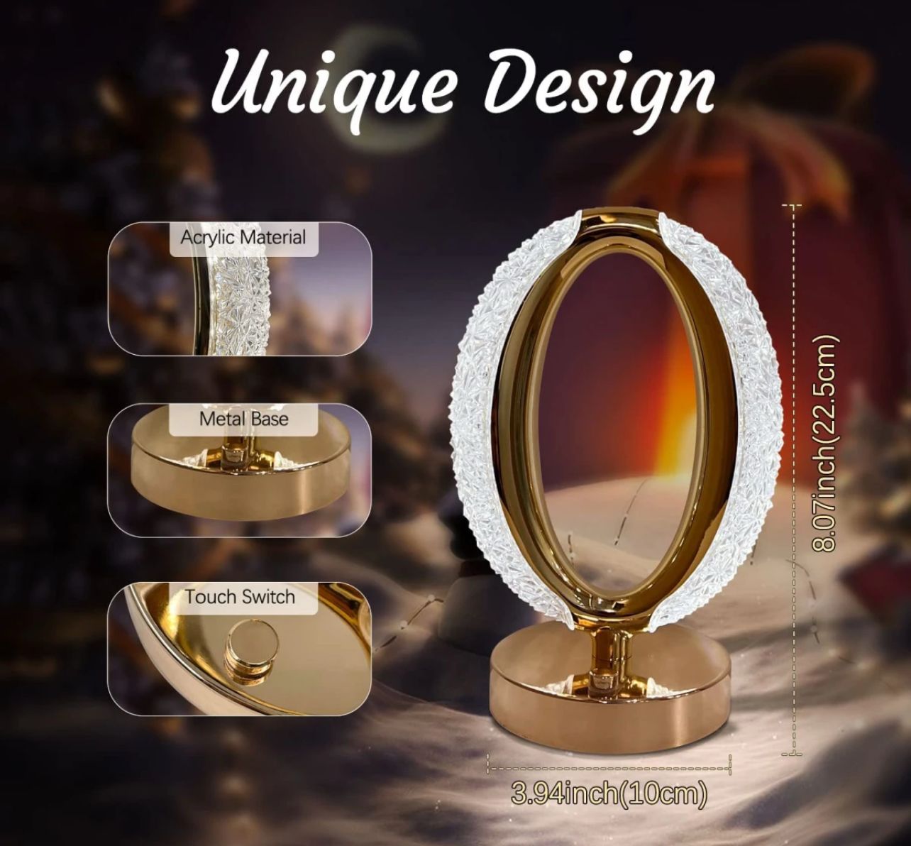 Touch Control Oval Mood Lamp