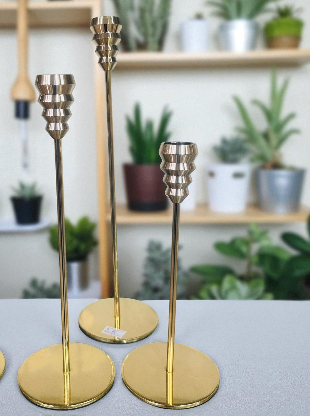 Tiered Metal Candlestick Set of 3