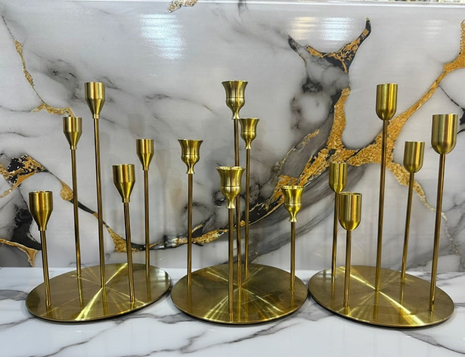 Metal Taper Candle Holders for Dining Table Centerpiece