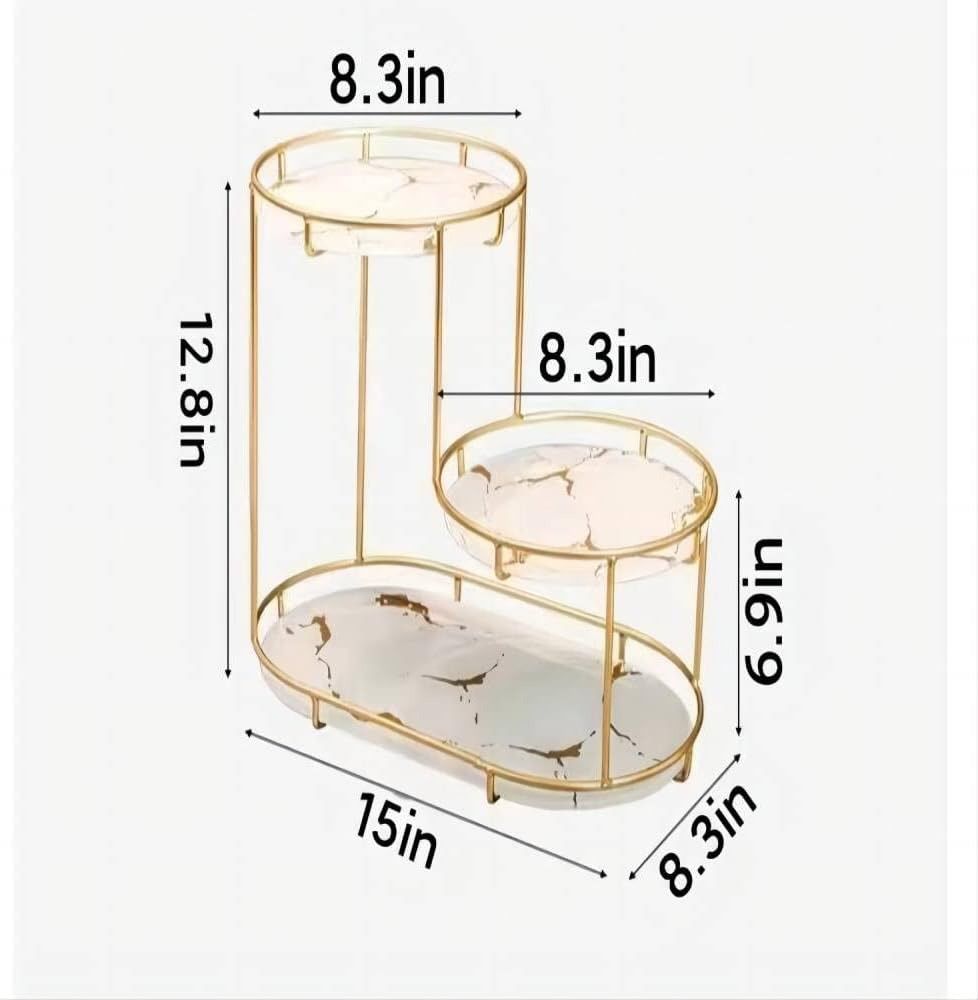 3-Tier Golden Vanity Stand