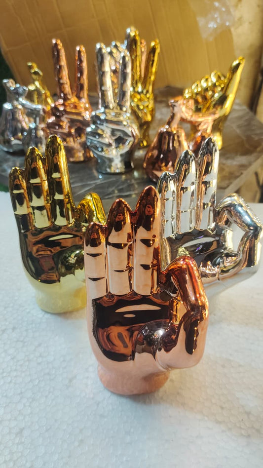 Metallic Hamsa/Open Hand Figurines