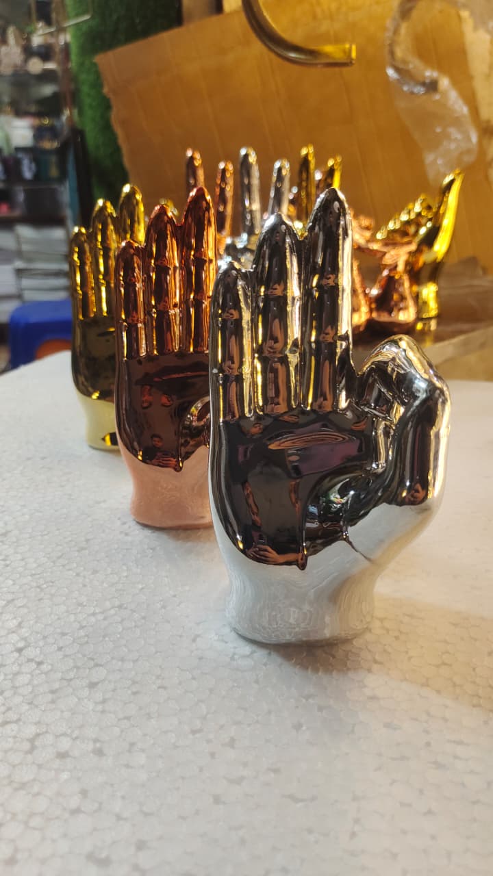 Metallic Hamsa/Open Hand Figurines