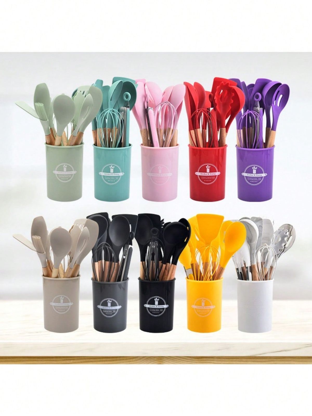 Silicon 12 pcs Spoon Set - High Quality