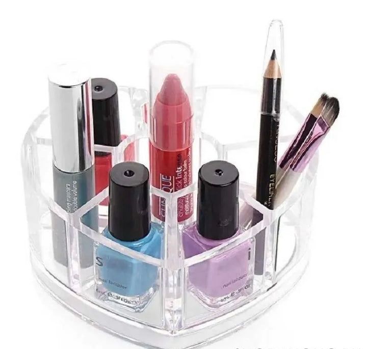 Acrylic Heart Shaped Cosmetic Organizer