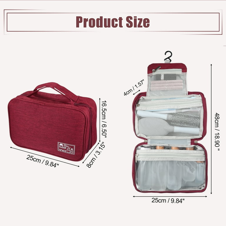 Travel  Makeup Bag with Compartments