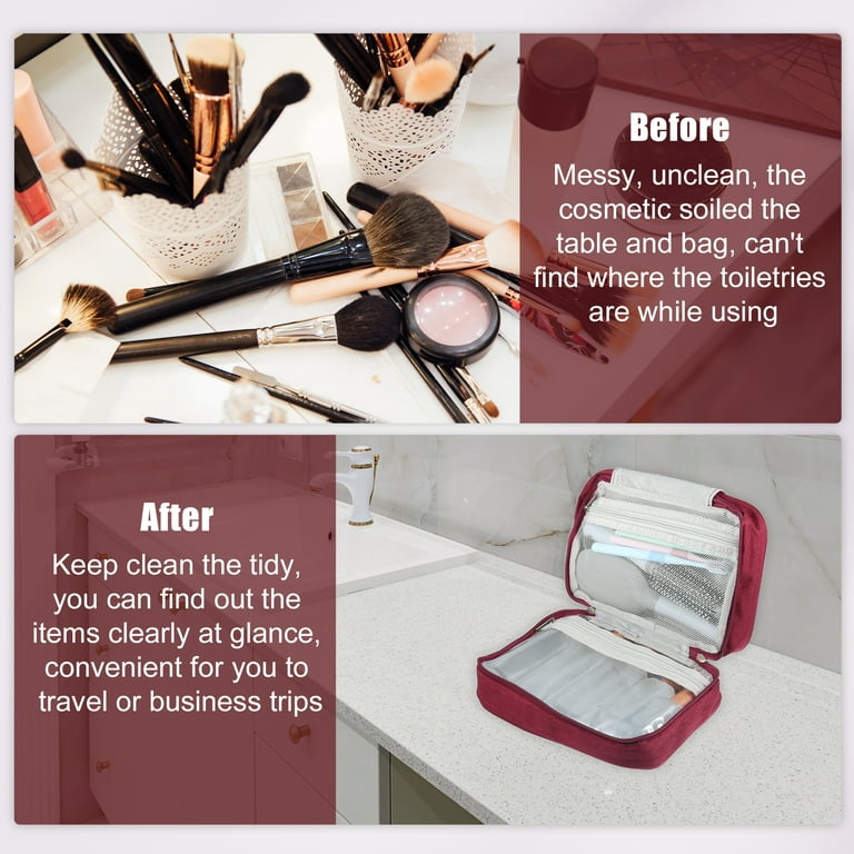 Travel  Makeup Bag with Compartments