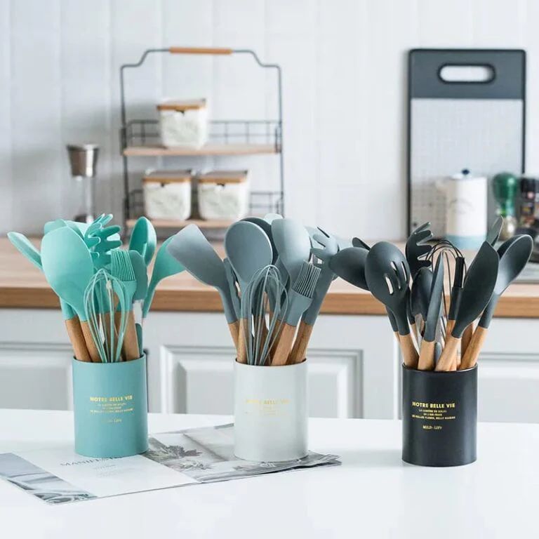 Silicon 12 pcs Spoon Set - High Quality