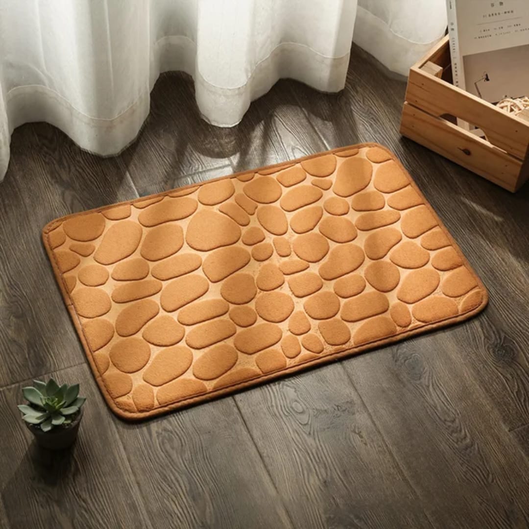 Pebble Stone Embossed Water Absorbent Anti-Slip Door Mat