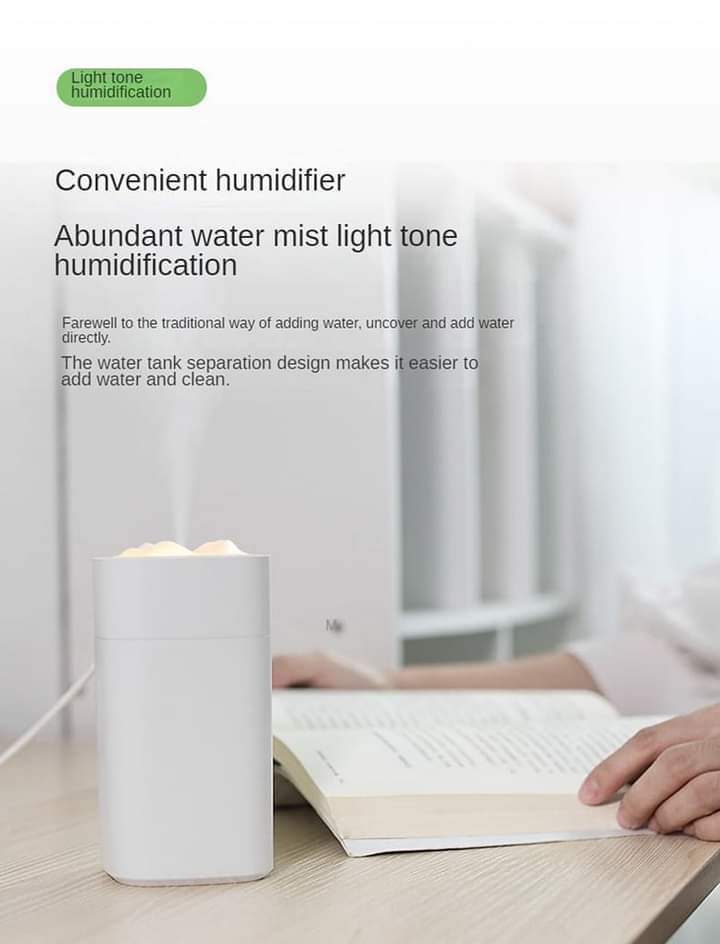 Snow Mountain Shape Night Light Usb Humidifier