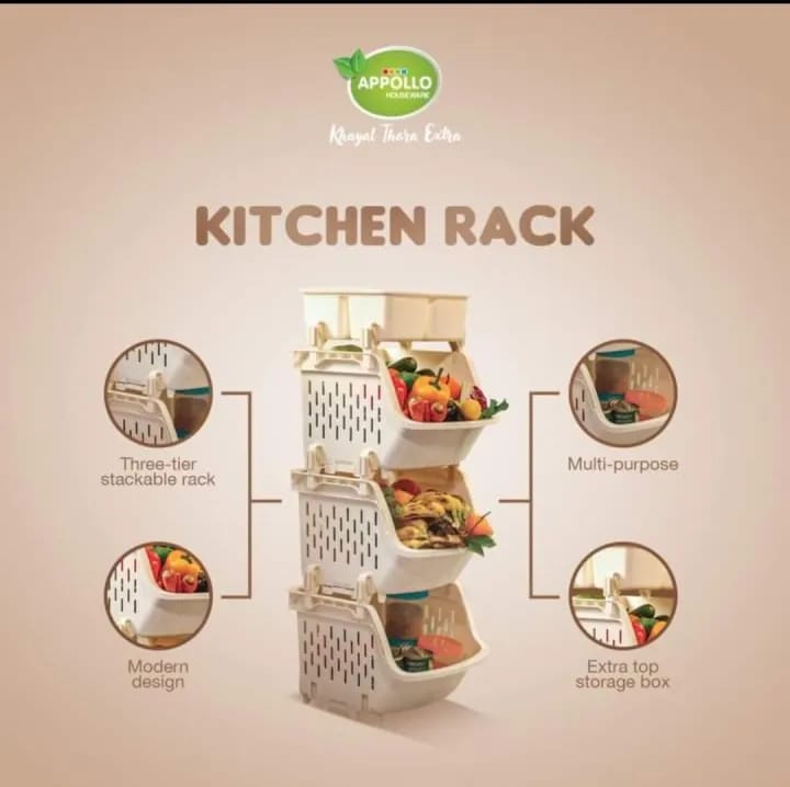 Kitchen Multipurpose Rack (3 Steps) - High Quality