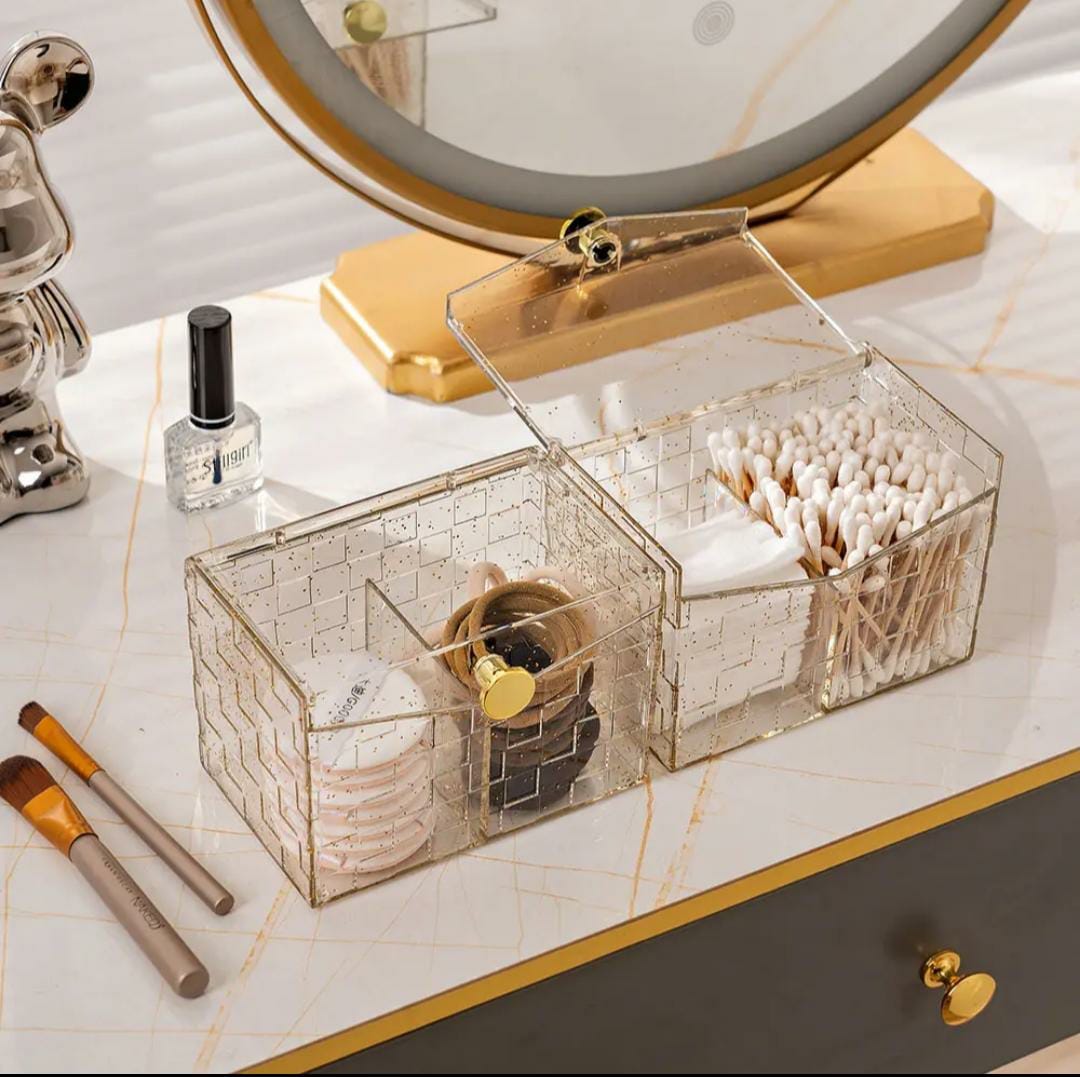 Mini Elegant 2 Compartment Holder With Lid