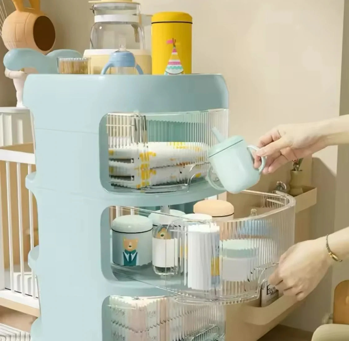 Multi Tier Rolling Storage Rack