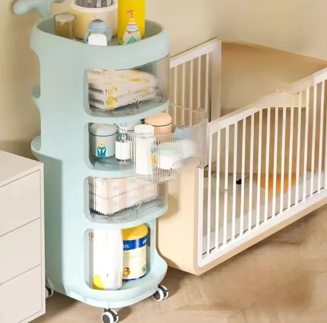 Multi Tier Rolling Storage Rack