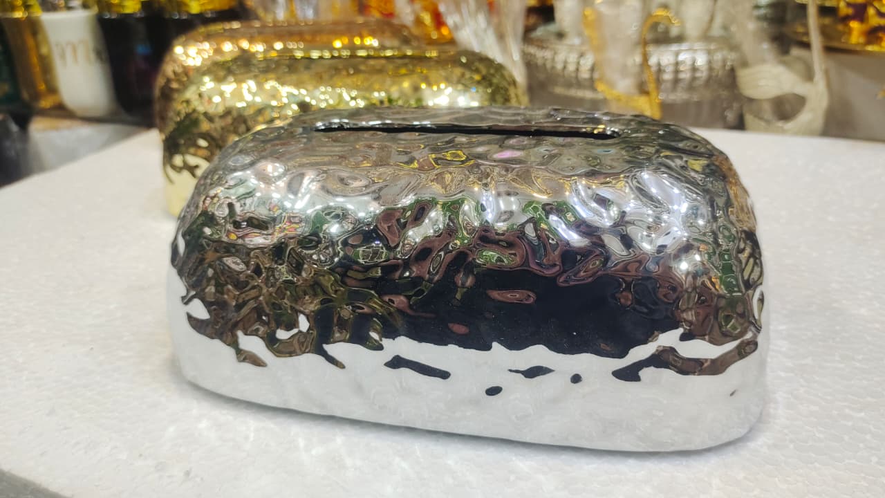 Metallic Textured Tissue Box