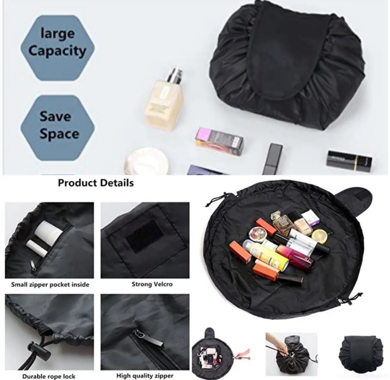 Drawstring Makeup Pouch