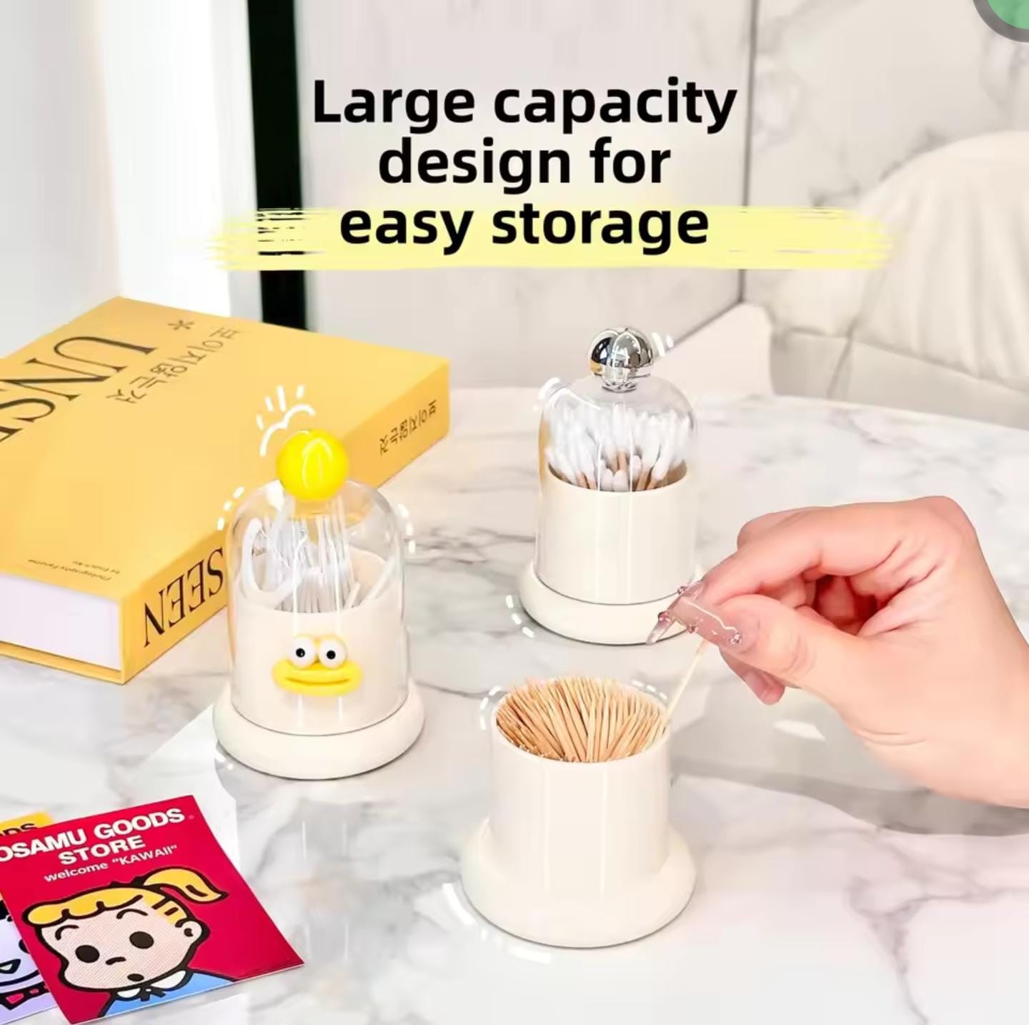 New Creative Cotton Swab/ Tooth Pick Holder - Pack of 2