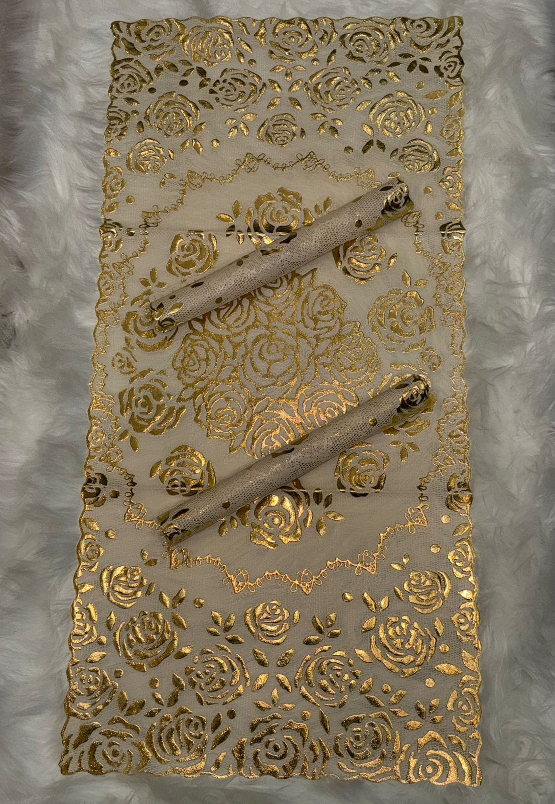 3 PCs Center Table Runner & Mats Set
