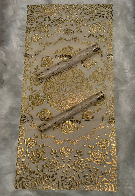 3 PCs Center Table Runner & Mats Set
