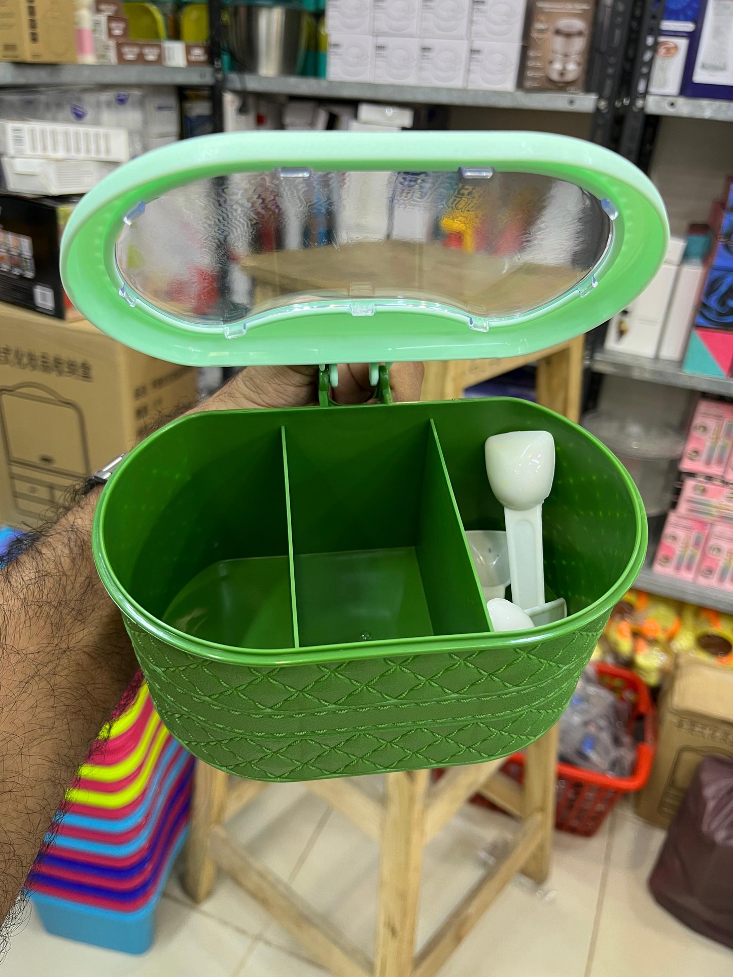 3 Portion Spice Jar With Spoon