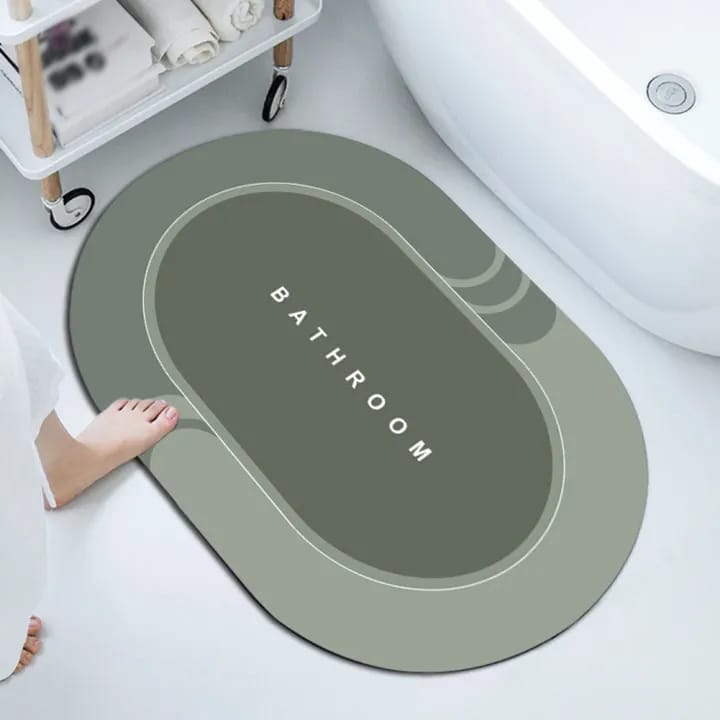 Oval Quick-Dry Non-Slip Floor Mat
