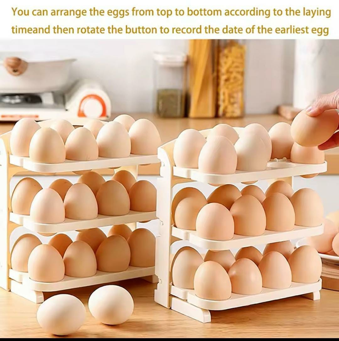 24 Grid 3 Tier Foldable Egg Storage Box