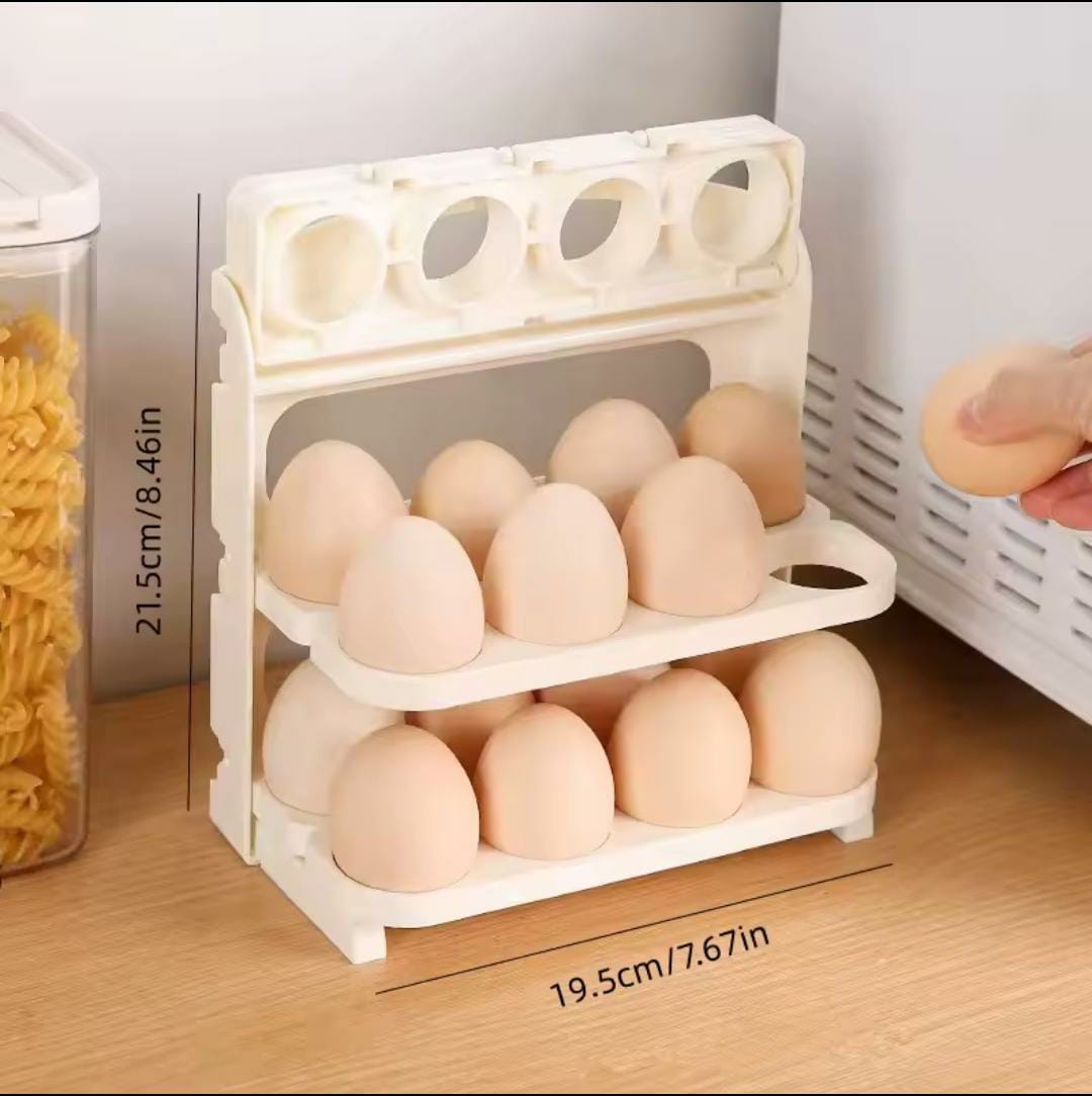 24 Grid 3 Tier Foldable Egg Storage Box