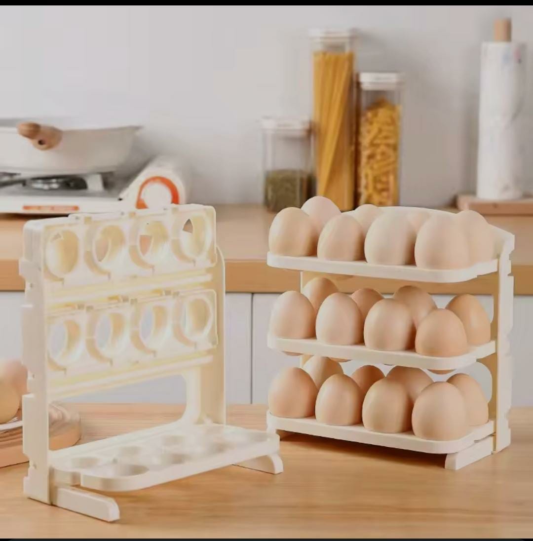 24 Grid 3 Tier Foldable Egg Storage Box
