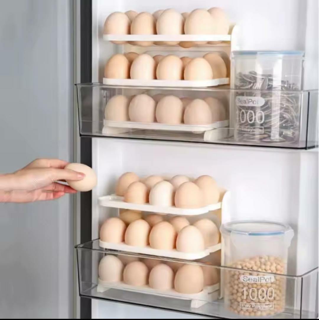 24 Grid 3 Tier Foldable Egg Storage Box