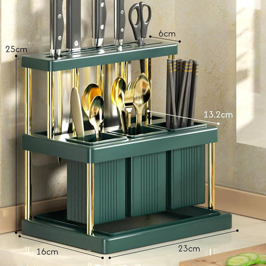 Knife Holder and Utensil Holder Drain Rack