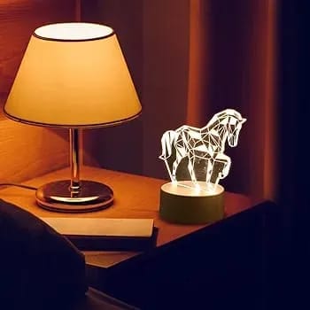 3D Acrylic Table Lamps - Horse Lamp - Hearts Lamp - Chair Lamp