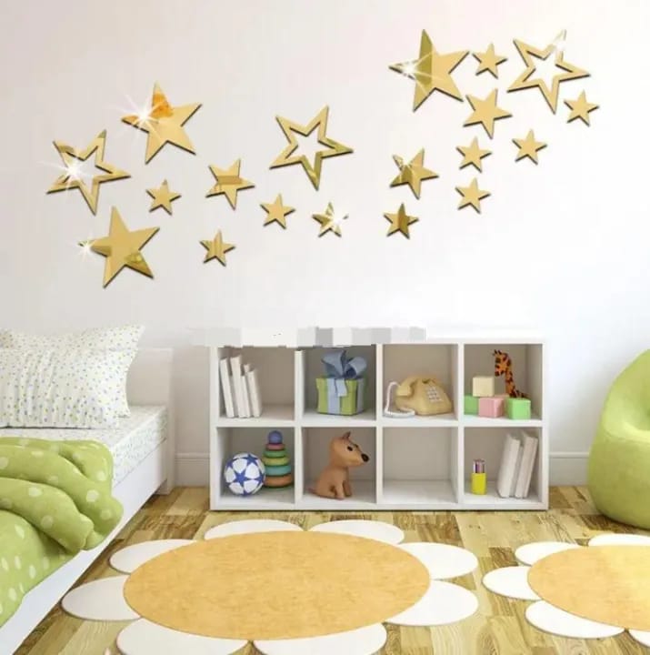 3D Star Mirror Wall Stickers